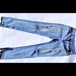 Light blue denim ripped jeans men’s 32